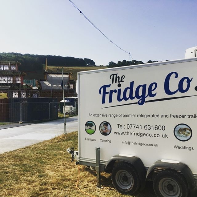 1st #fridge in @boomtownfairofficial for Quenchers Smoothies. The site is looking amazing. Back tomorrow for @teriyakishack. #festival #winchester #hampshire #summerfest #smoothie #colddrinks #partytime