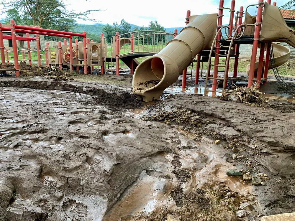 Flood damage at Naomi's Village, Kenya