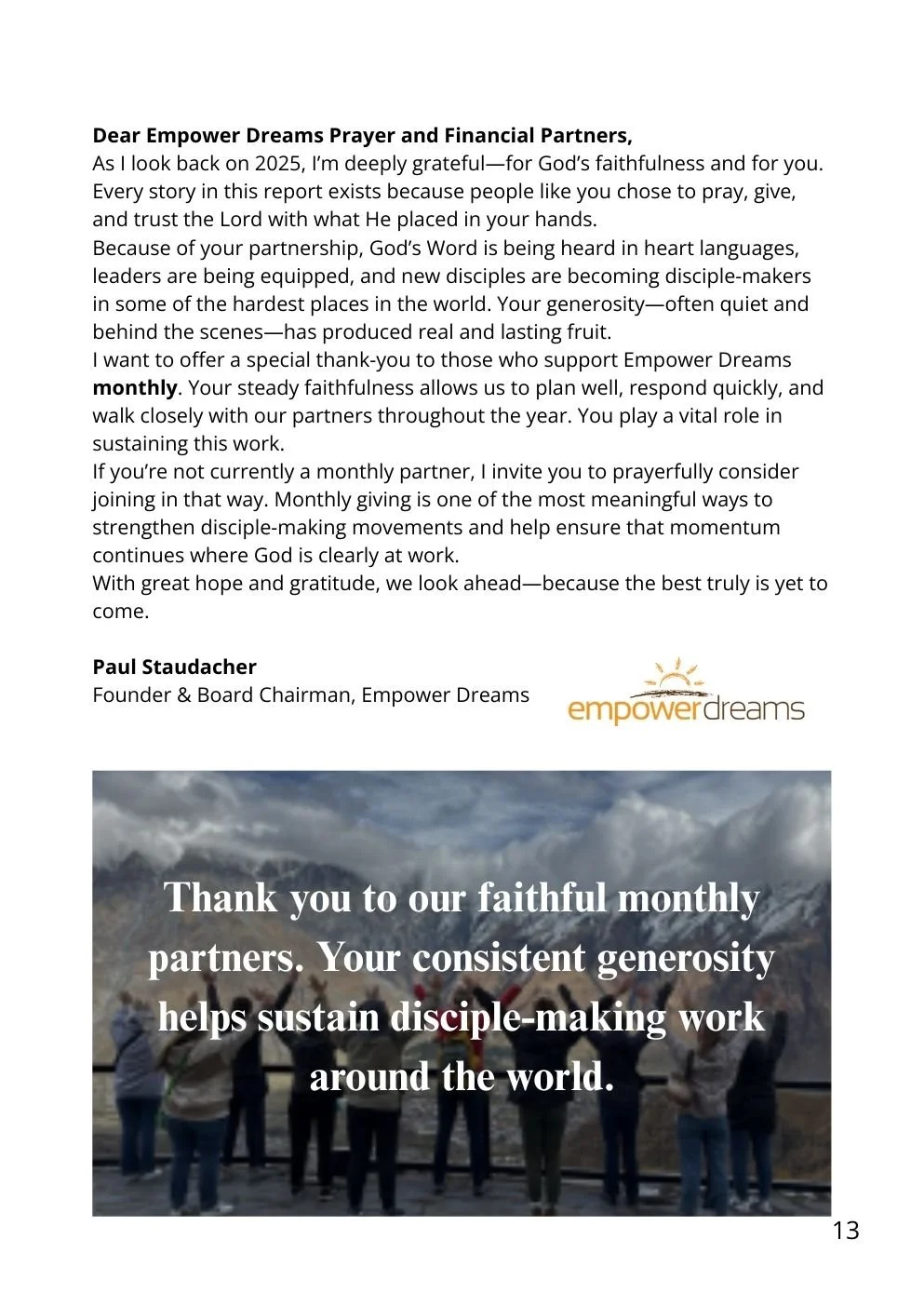 Lives transformed through the gospel