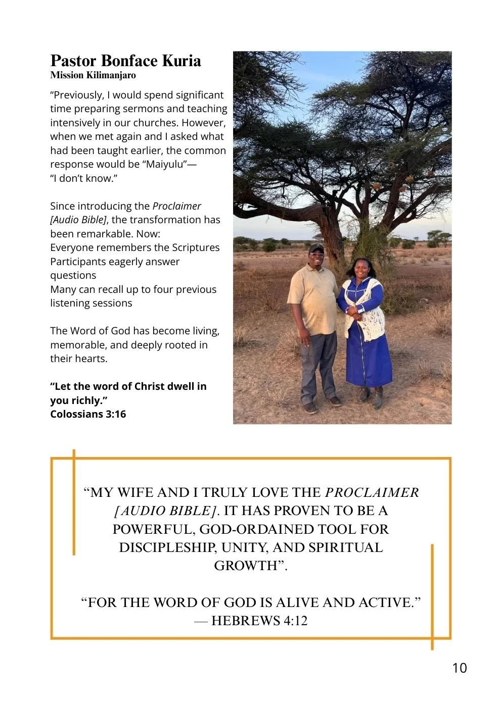 Kenya and Tanzania ministry - community impact
