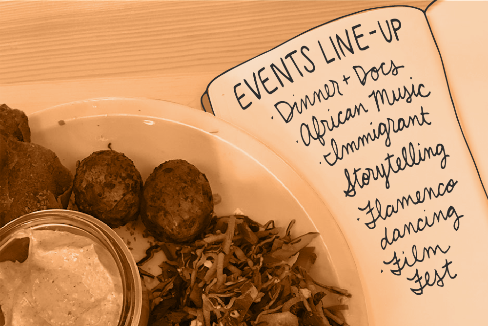 A sample of the types of events you'll find at The World Culture Center, where Send More Spices supplies the food.