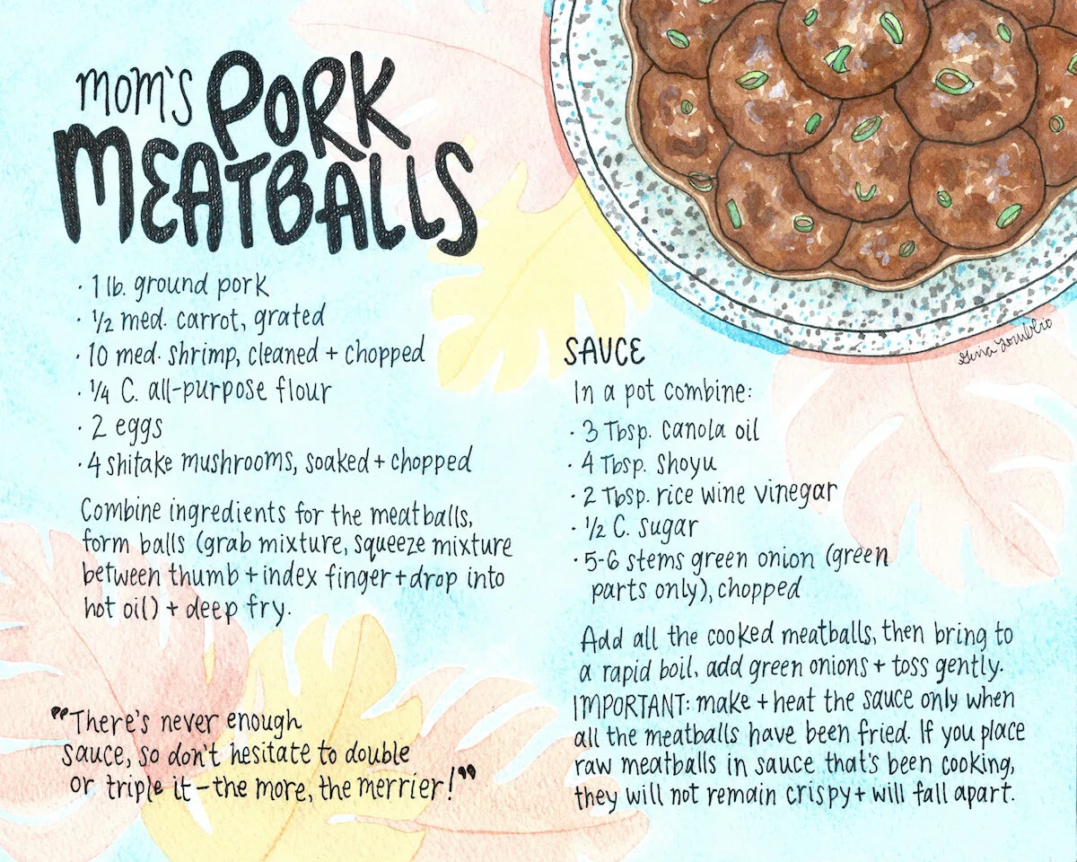 Mom's Pork Meatballs: Getting Illustrated Recipe Details Just Right