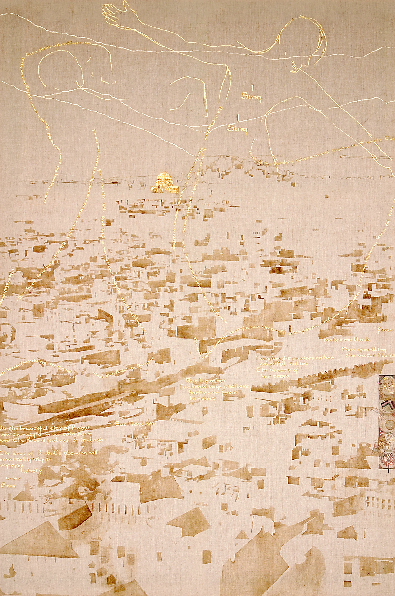 22 karat gold leaf & 23½ karat moon gold