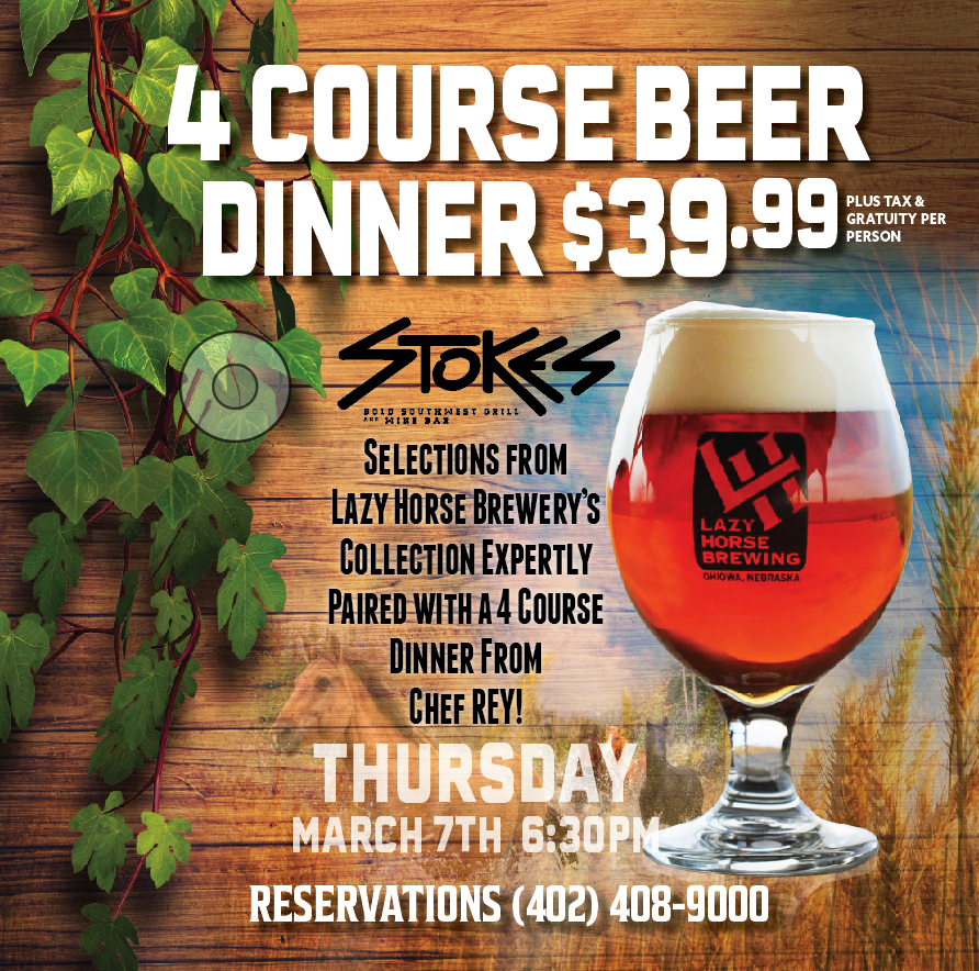 Stokes Old Market &amp; Lazy Horse 4 Course BEER Dinner