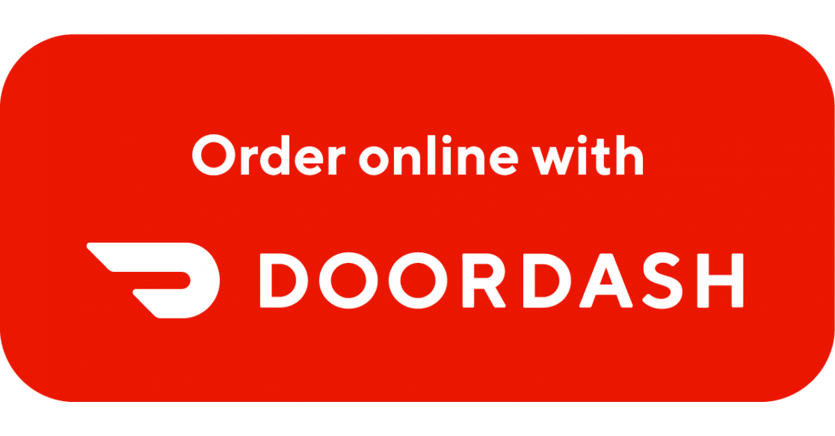 Red image that reads Order online with DoorDash.