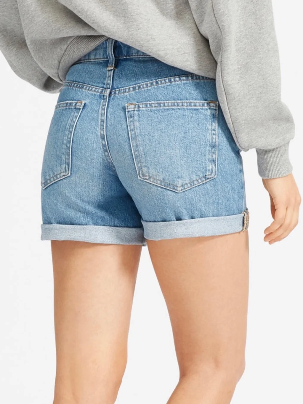medium length jean shorts