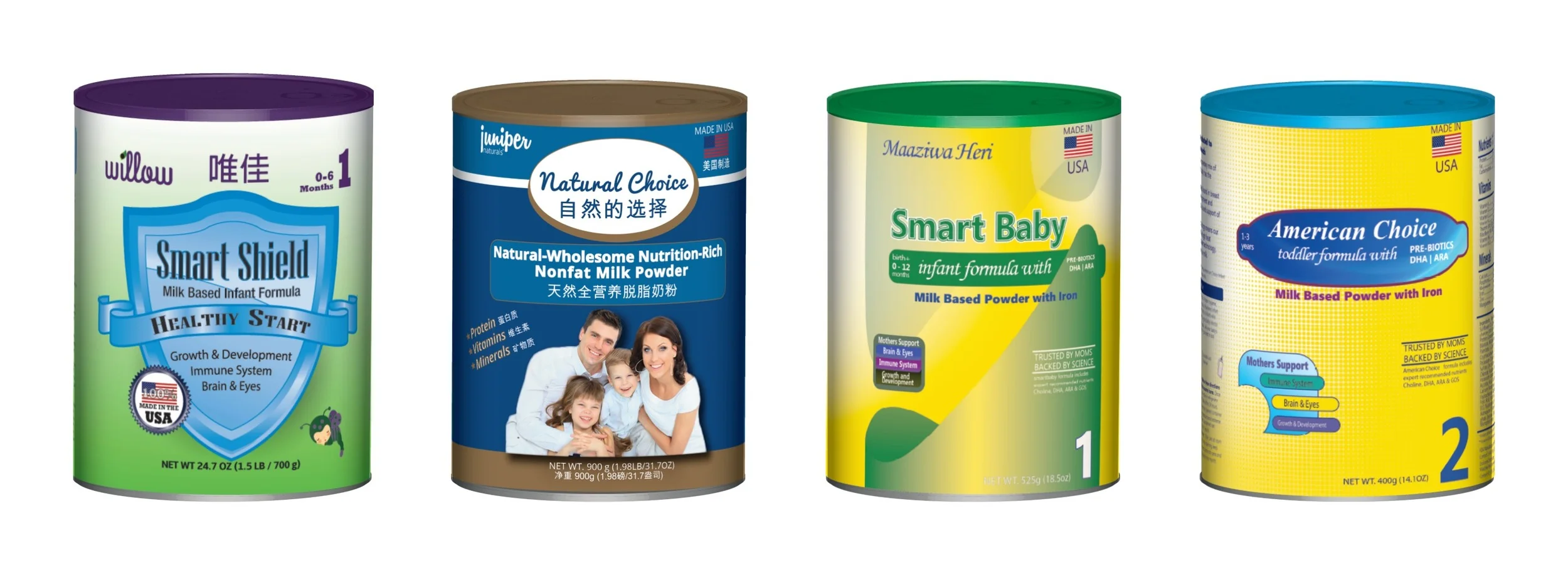 Private label infant formula cans manufactured by NPRI