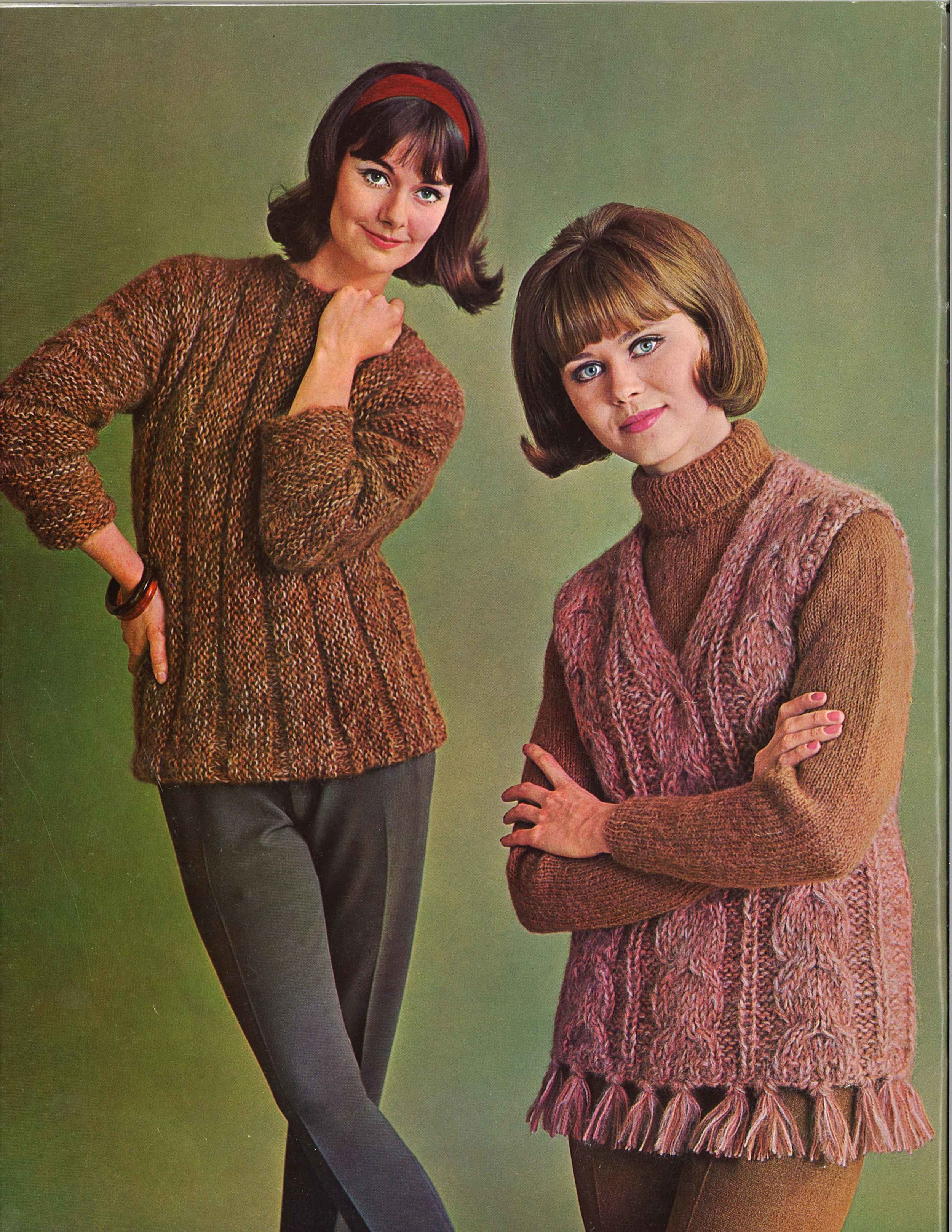 Woodsy Hearth 60s Knit Pullover Sweater Vest Patterns Starshop Vintage