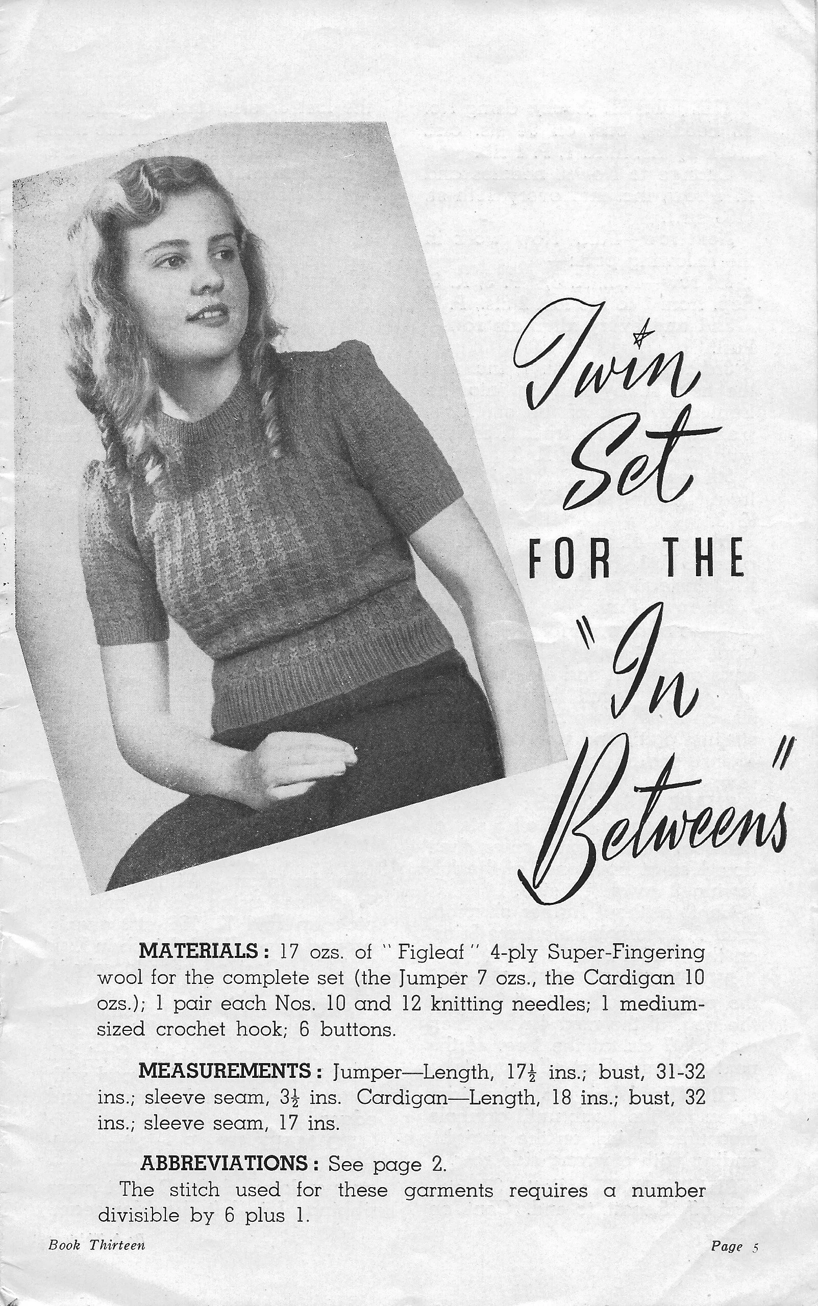 Teen Twinset • 1940s Cardigan Dress 