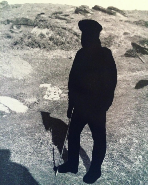 Solider, acrylic on magazine