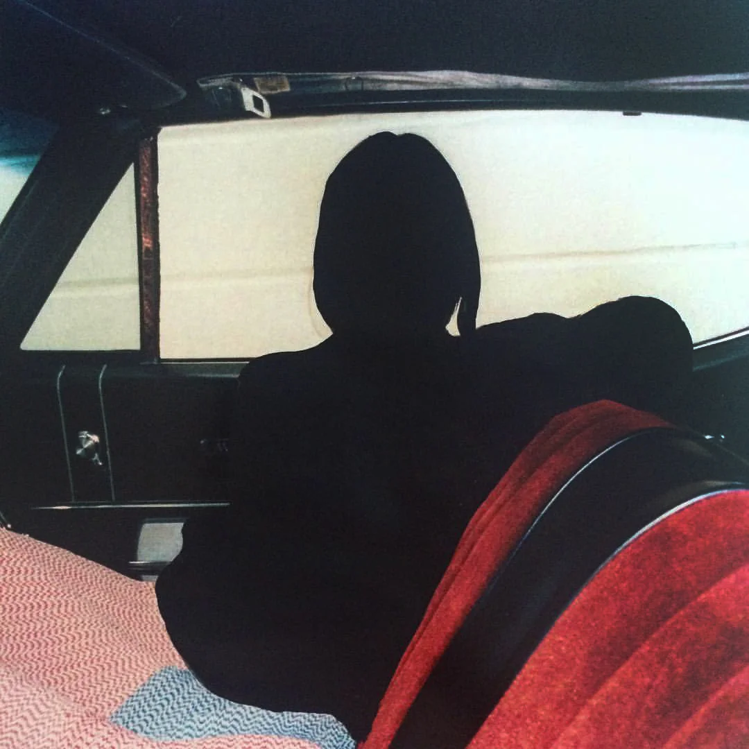 Woman in a Car, acrylic on magazine | SOLD