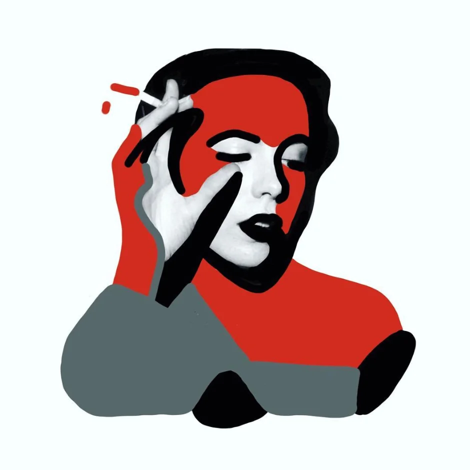 Carla Rozman New York Art Illustration Graphic Design Magazine Editorial Portrait Face Music Album Cover Smoke Cutout Hudson Valley @carlasimone.jpg