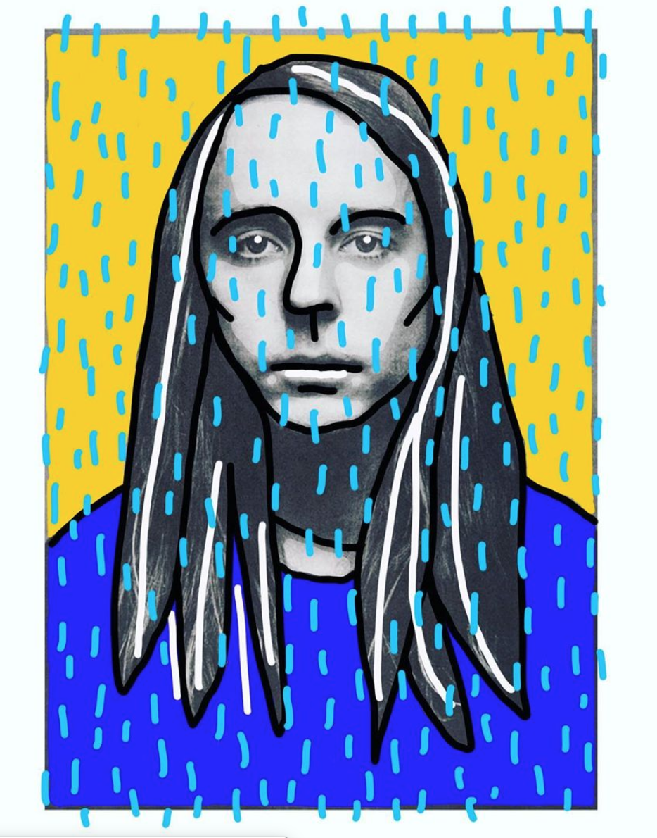 Music Pop Culture Colossal Illustration Painting Editorial Magazine Design Carla Rozman @carlasimone Rain Folk Guitar Andy Shauf Canadian Album Cover.png