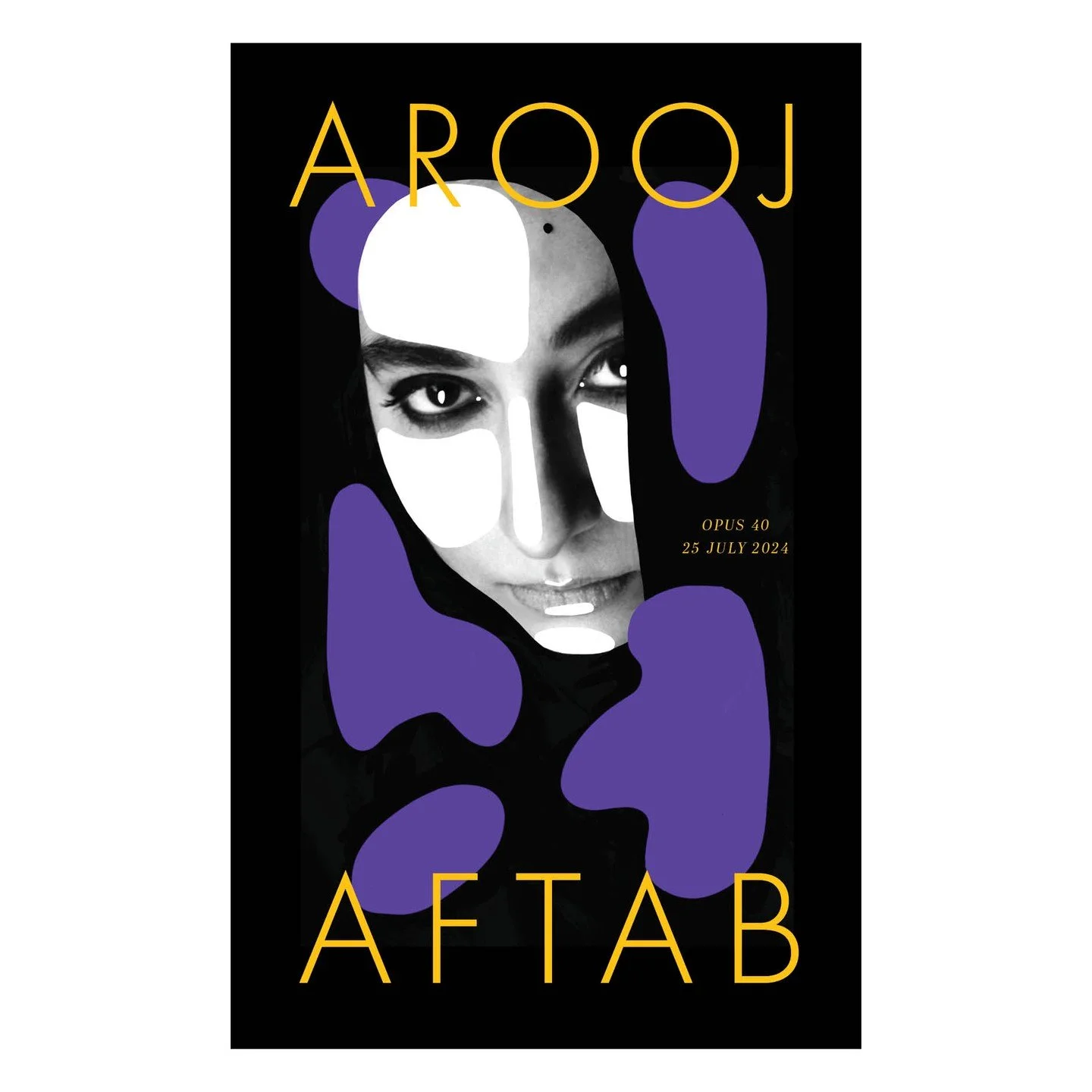 I designed a poster for @aroojaftab 🔥 Tonight at the @bearsvilletheater 🐻 Thanks to @mikeamarieats @chosenfamilypresents @officialopus40 and @thedrawkingston for the silkscreens! 🖤