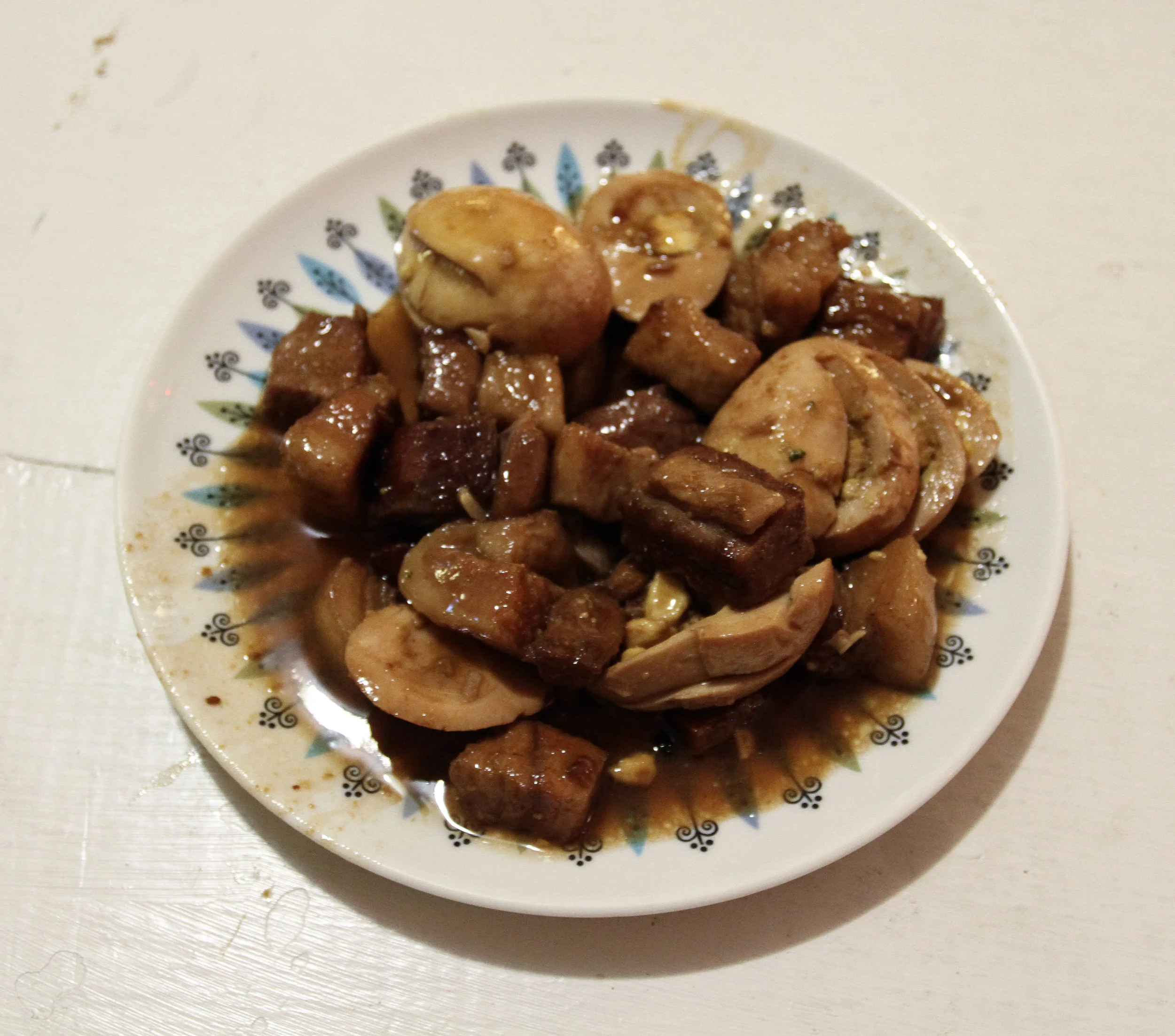 I'm sorry this red-braised pork belly isn't prettier. It was delicious, but there was no saving the picture. Make it anyway. 