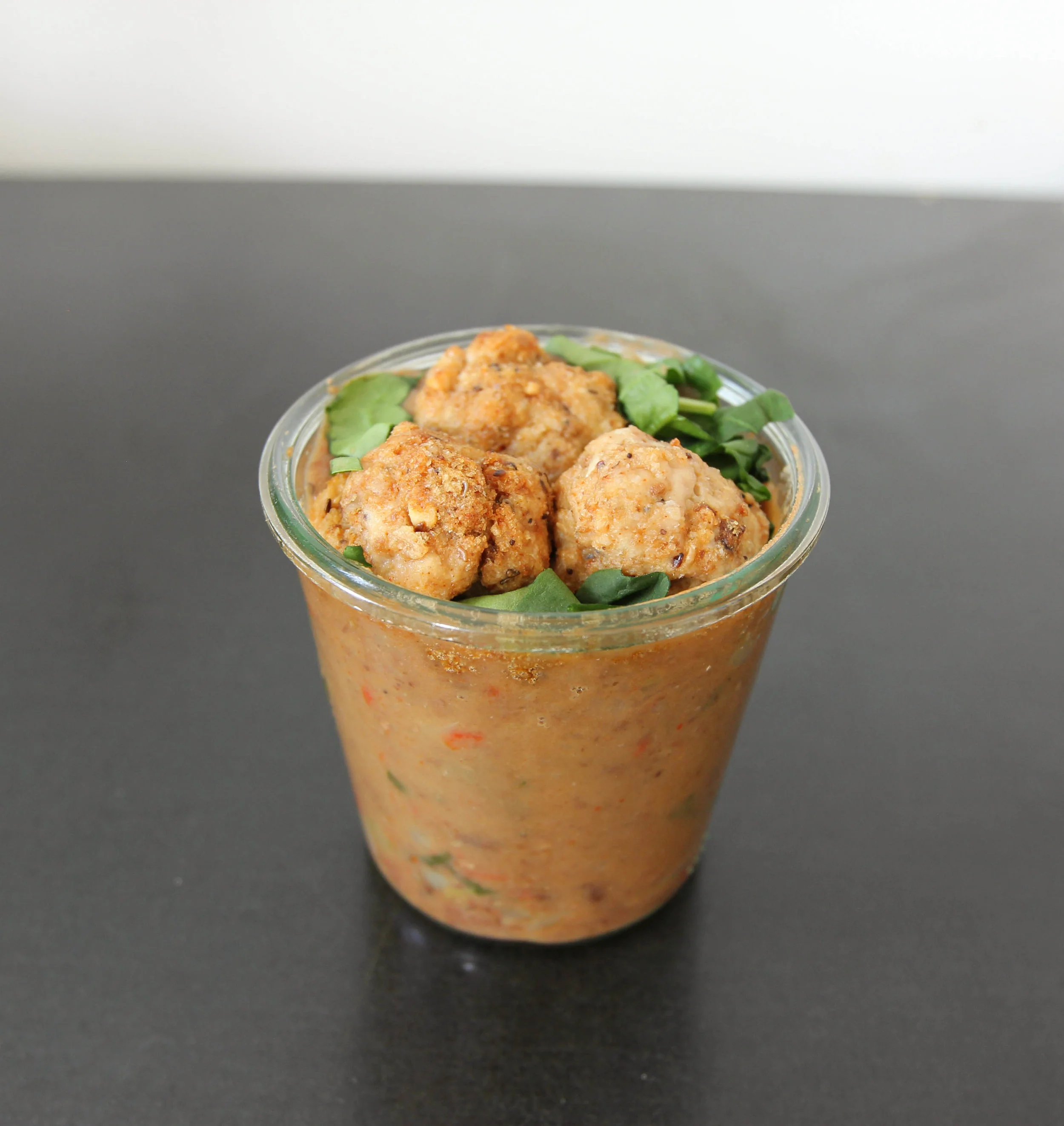 Bean soup with meatballs