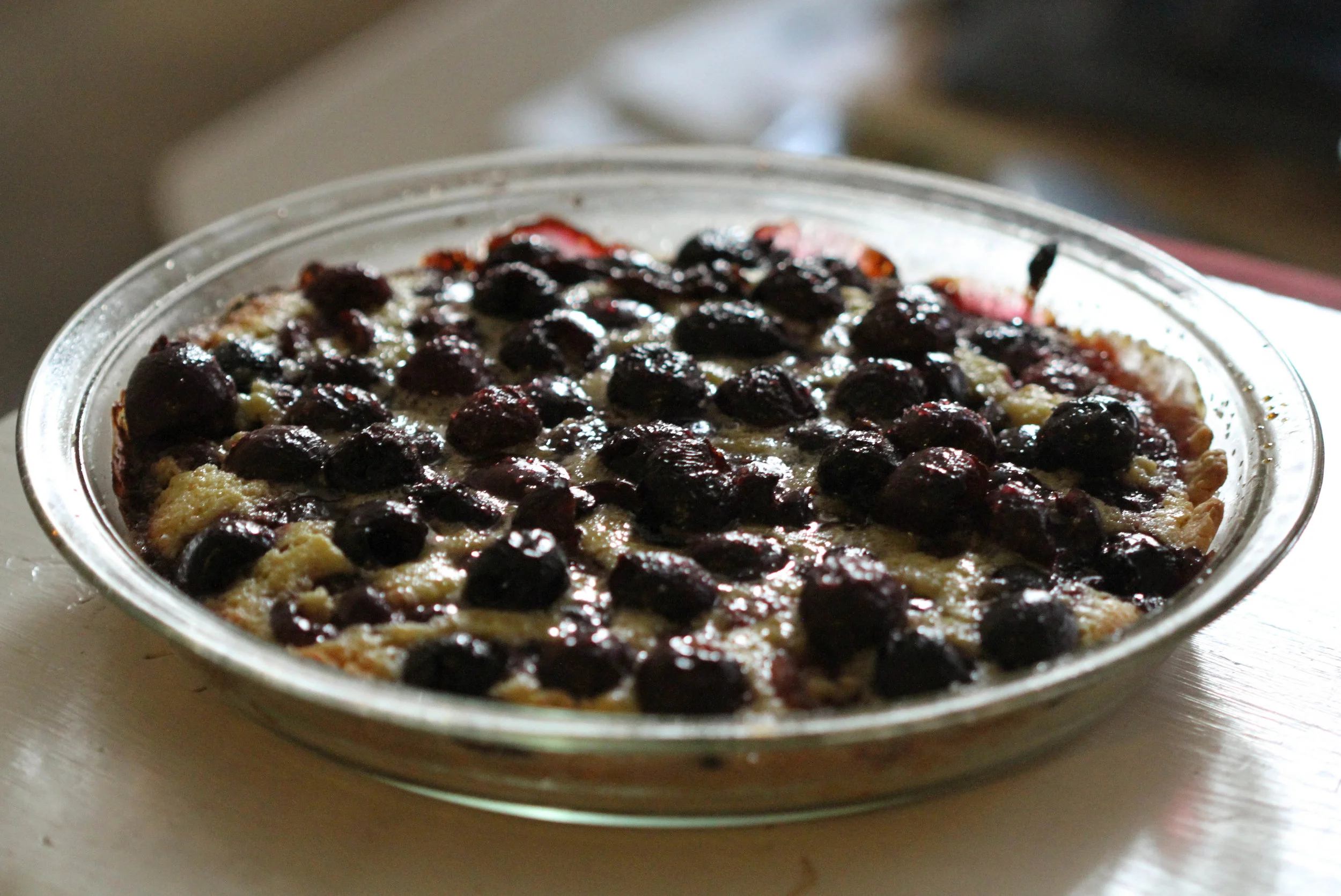 cherry-frangipane galette (I was trying to use up some leftover pie dough and ran out)