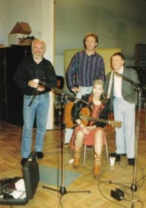 The Chieftains recording with Emmylou Harris in Nashville