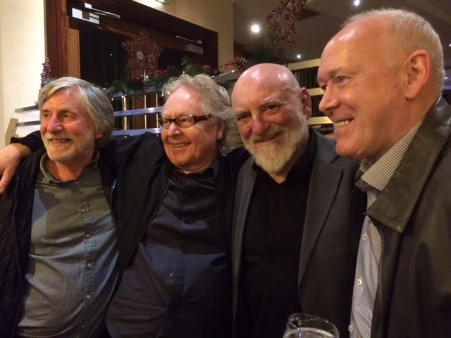  Paul Brady and Matt Molloy (center of picture) in The Concert Hall, Dublin 