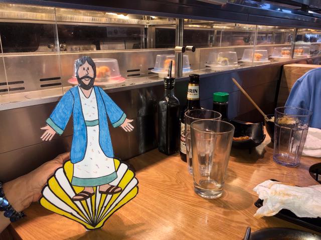 Flat James watches sushi at Rolls by Chubby Cattle