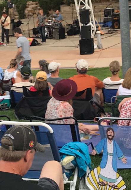 Flat James attends a concert in Lakewood