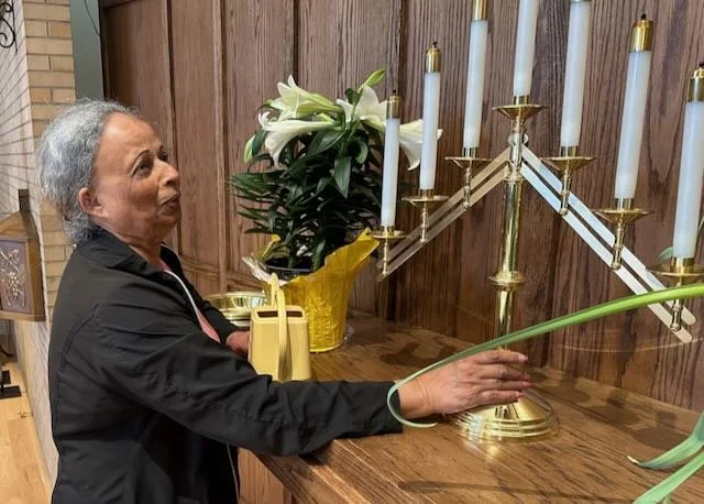 Liby Zachariah prepares that reredos.jpeg