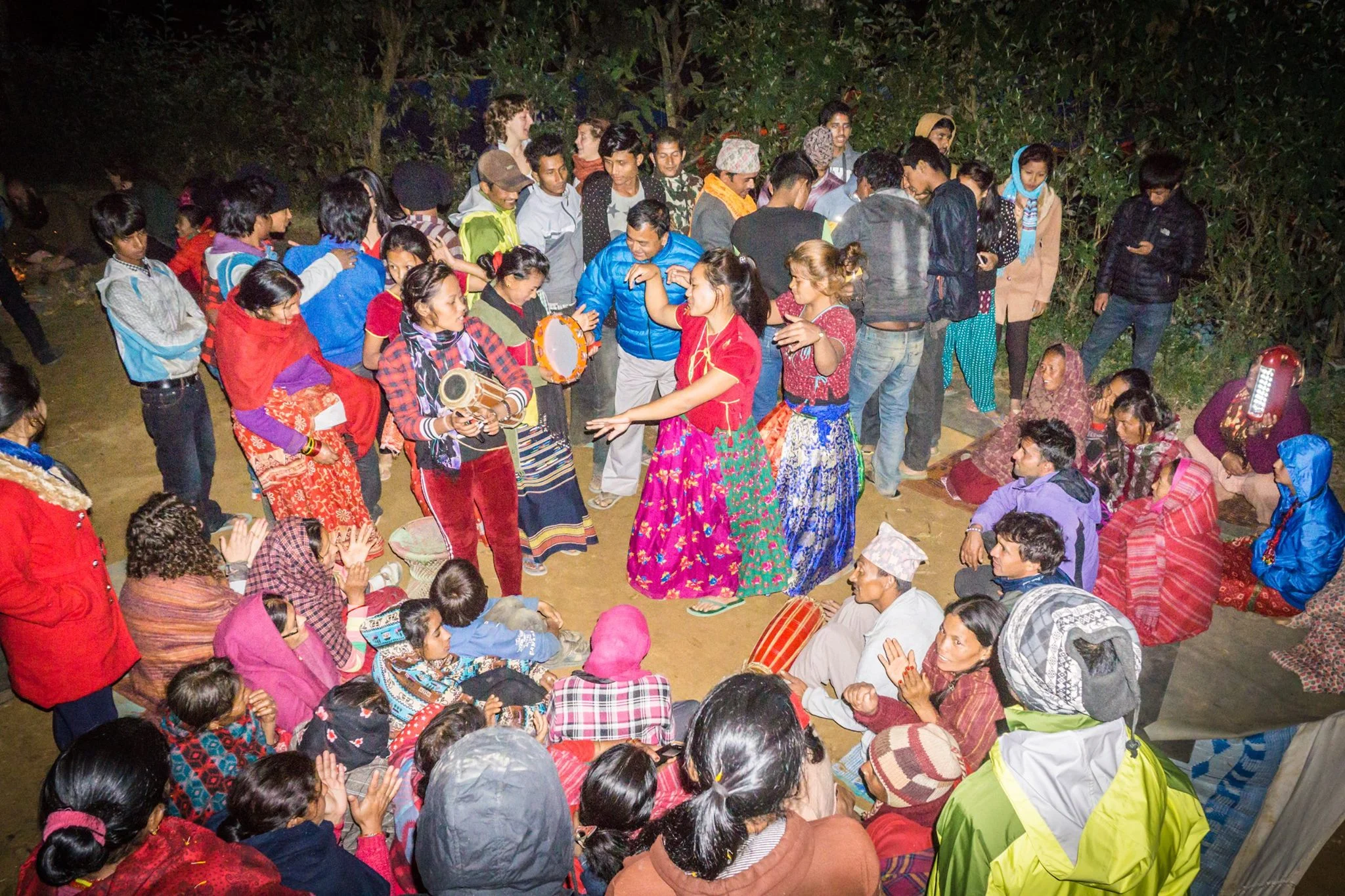 Bahilo and Deusi are the performances of traditional song and dance as girls and boys go house to house. Children are given treats, but everyone enjoys the music and dancing. We were very happy to host such a large crowd at our camp for this joyous celebration!