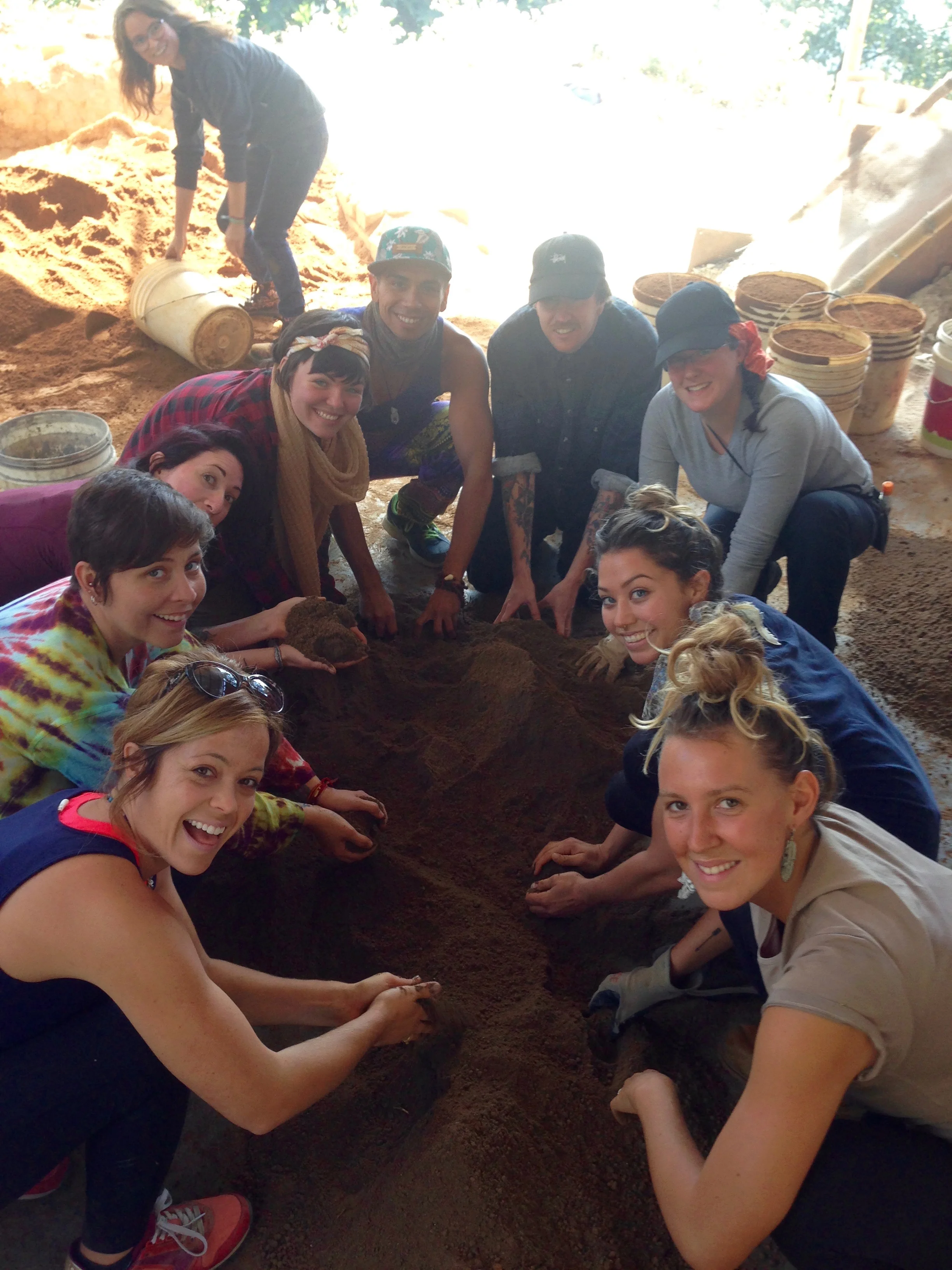 Mixing the soil, sand, and cement to make bricks is just one example the karma yoga we practice daily. Karma yoga is the practice of putting forth your best efforts with intention, but without being attached to an outcome of personal gain or reward. We were blessed with an incredible group of selfless and hardworking individuals.