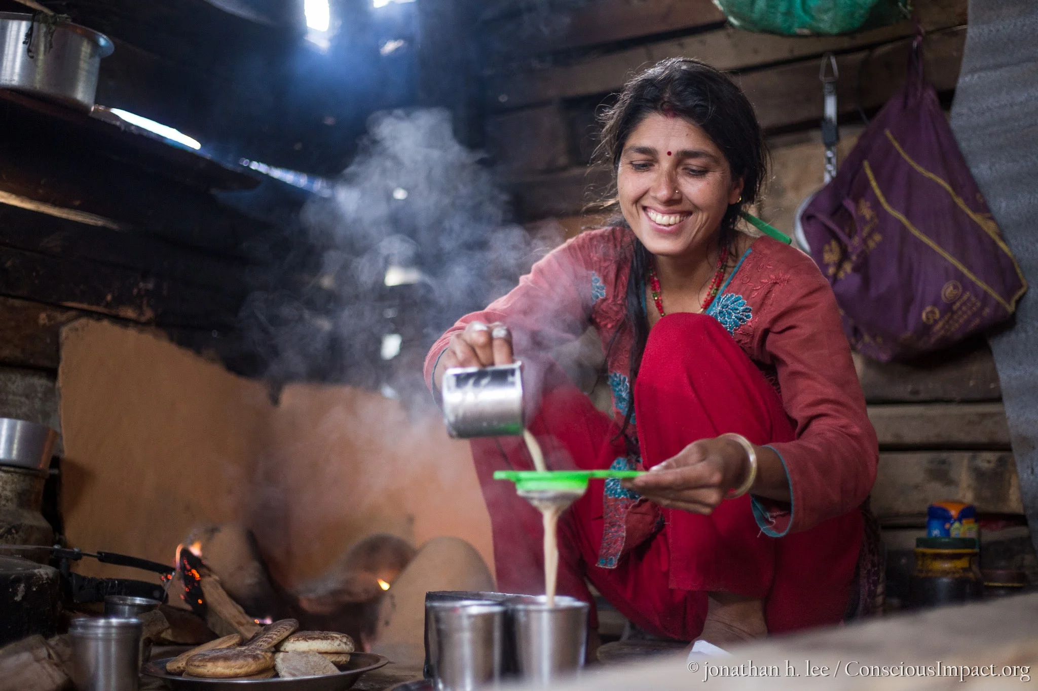 Milk tea is a morning staple of Nepali homes. Share this and much more with local community members in our new Homestay Program. Photo by Jonathan H. Lee