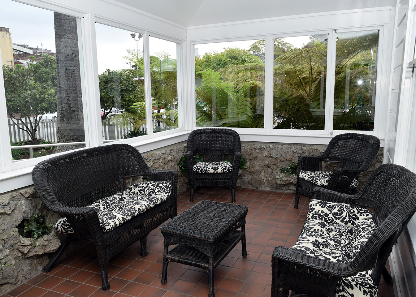 Interior: Porch veranda sitting area