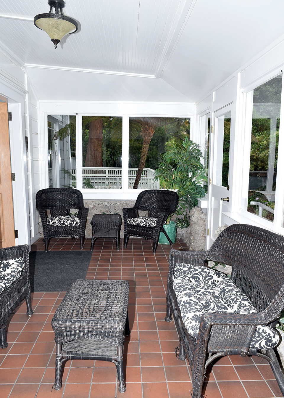 Interior: Porch veranda sitting area