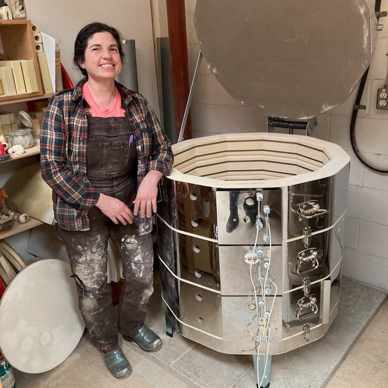 On this international women&rsquo;s day I parked my new business partner into her spot.  Name TBA&hellip; open to suggestions. (Ps kiln is the new bud, I am Julia and I&rsquo;m on the left&hellip; literally and figuratively). Now, not to toot my own 