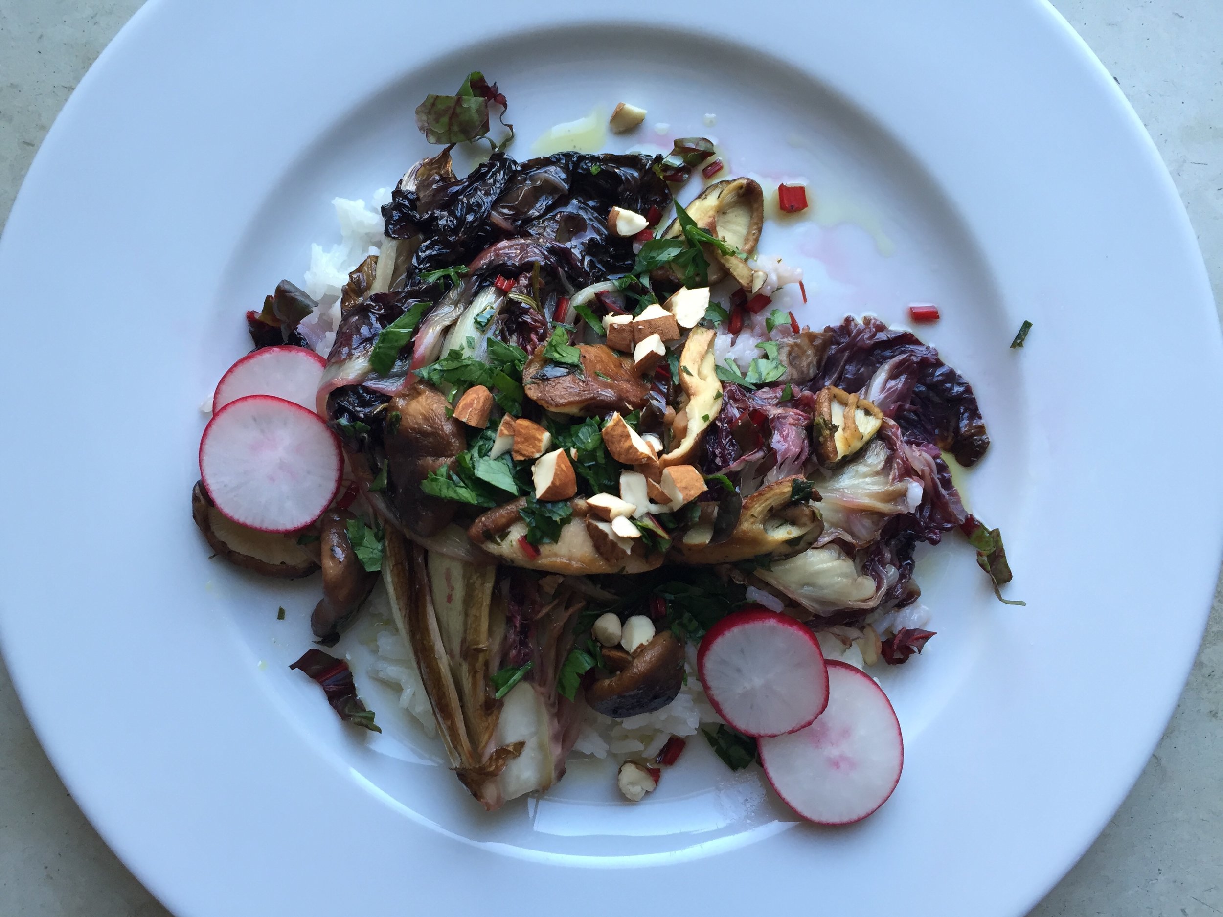 Geschmorter Radicchio mit Pilzen — nina mandl tcm