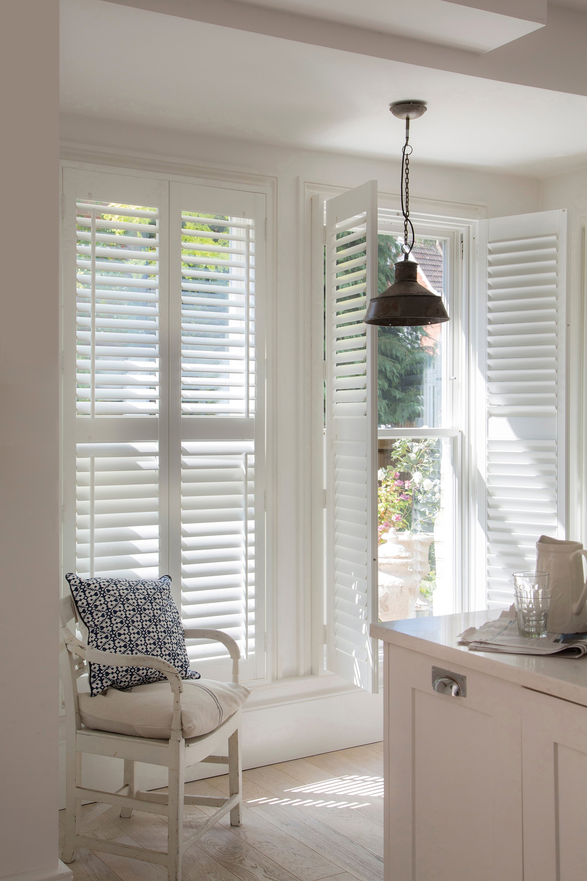 An alternative to curtains for the home are shutters by Luxaflex.
