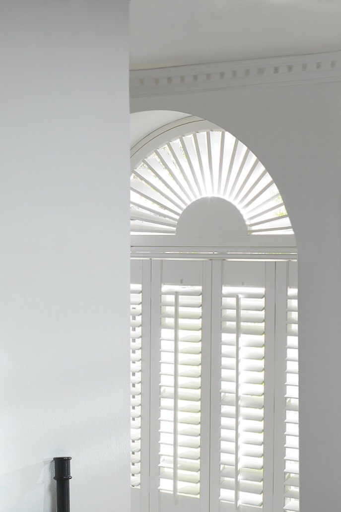 Arched shaped shutters from Luxaflex to suit any window shape or frame.