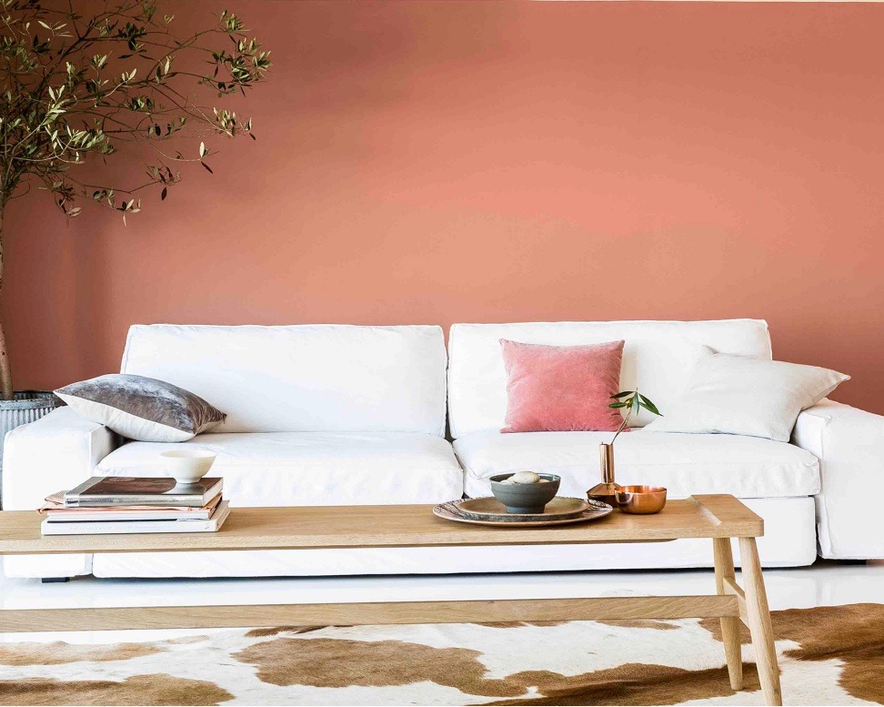 Using peach in interior design. Image by Dulux