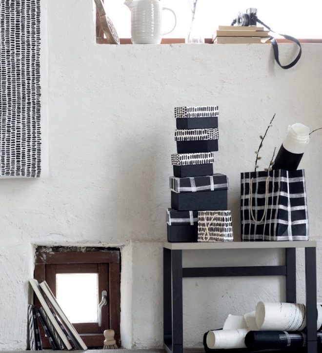 Black and White gift wrap from Ikea for Autumn 2017 - over on the Camilla Pearl Blog 