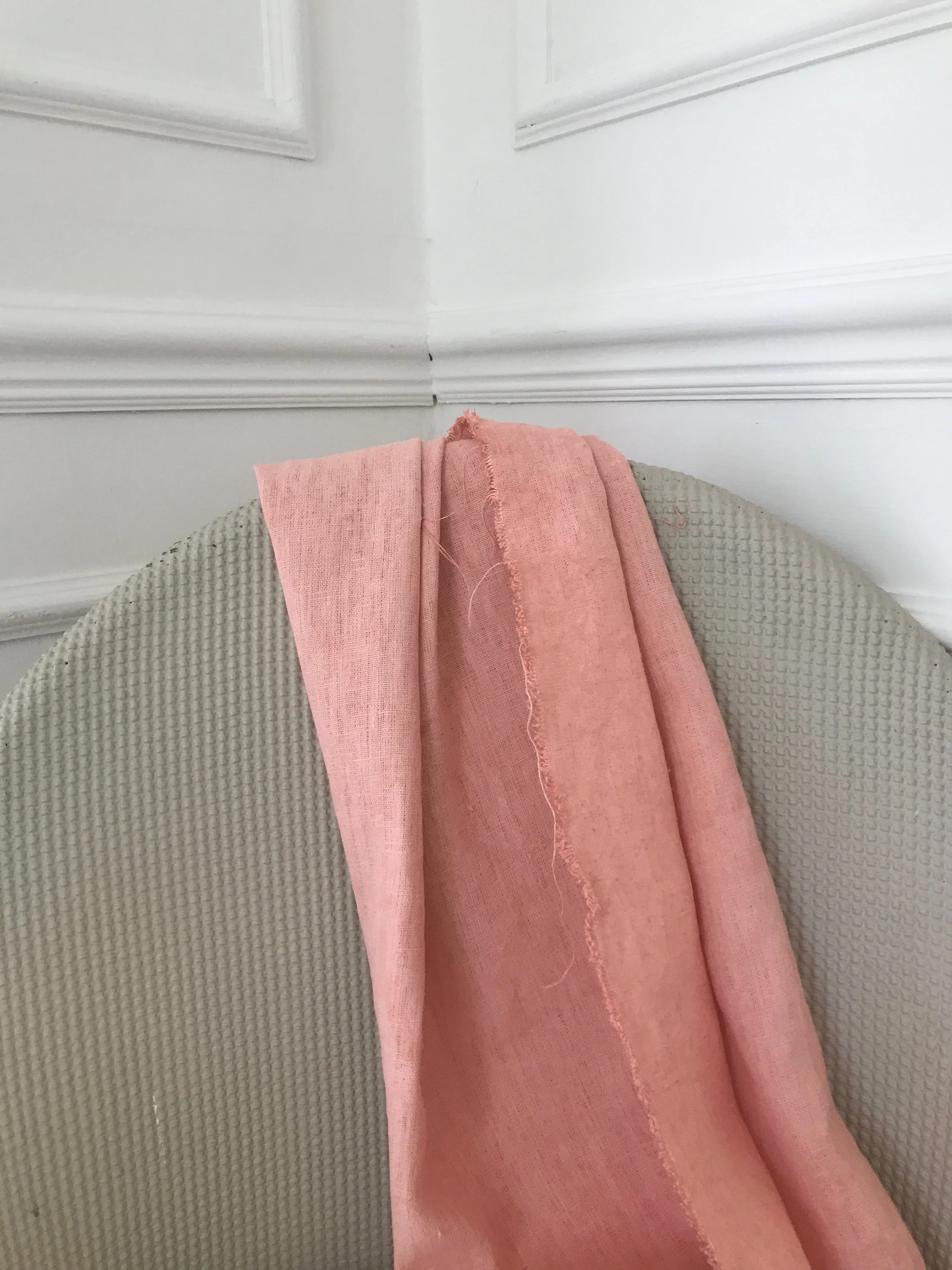 Retro style chair covered in fabric using Annie Sloan paint by Camilla Pearl Blog.jpg