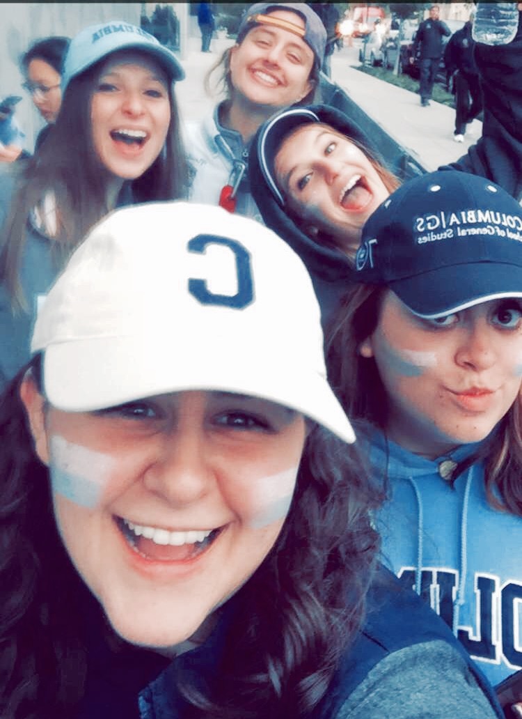 My friends and I at the one football we went to this year #golions