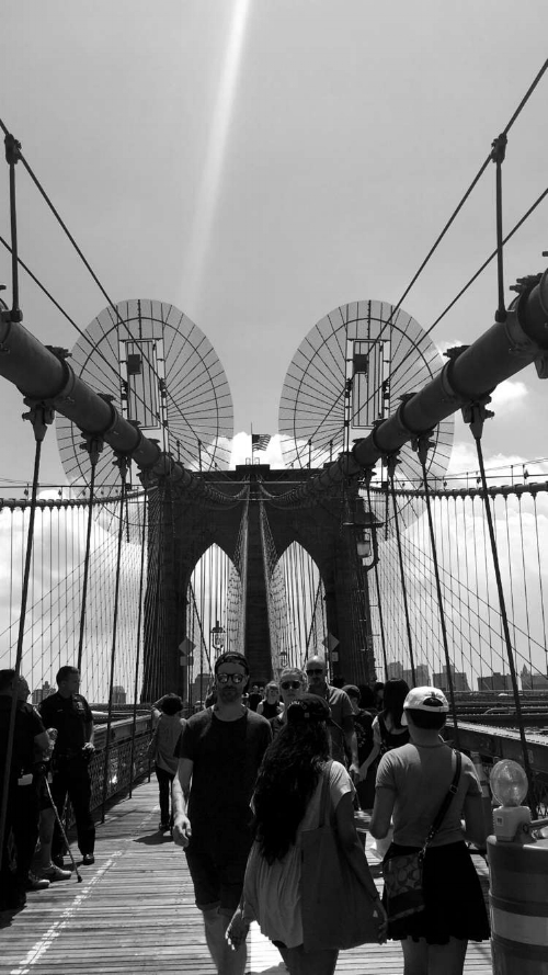 A lovely photo I captured of the Brooklyn Bridge during our trip. 