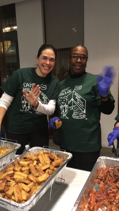 President Beilock and Dean Hinkson at Midnight Breakfast!
