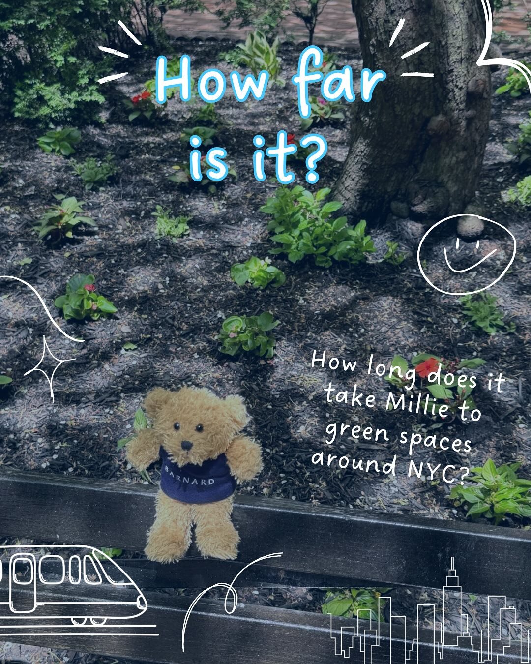 Green spaces in NYC? Around every corner. Join Millie as she does a tour of some of the local parks across Manhattan! 🌳🧸🌳