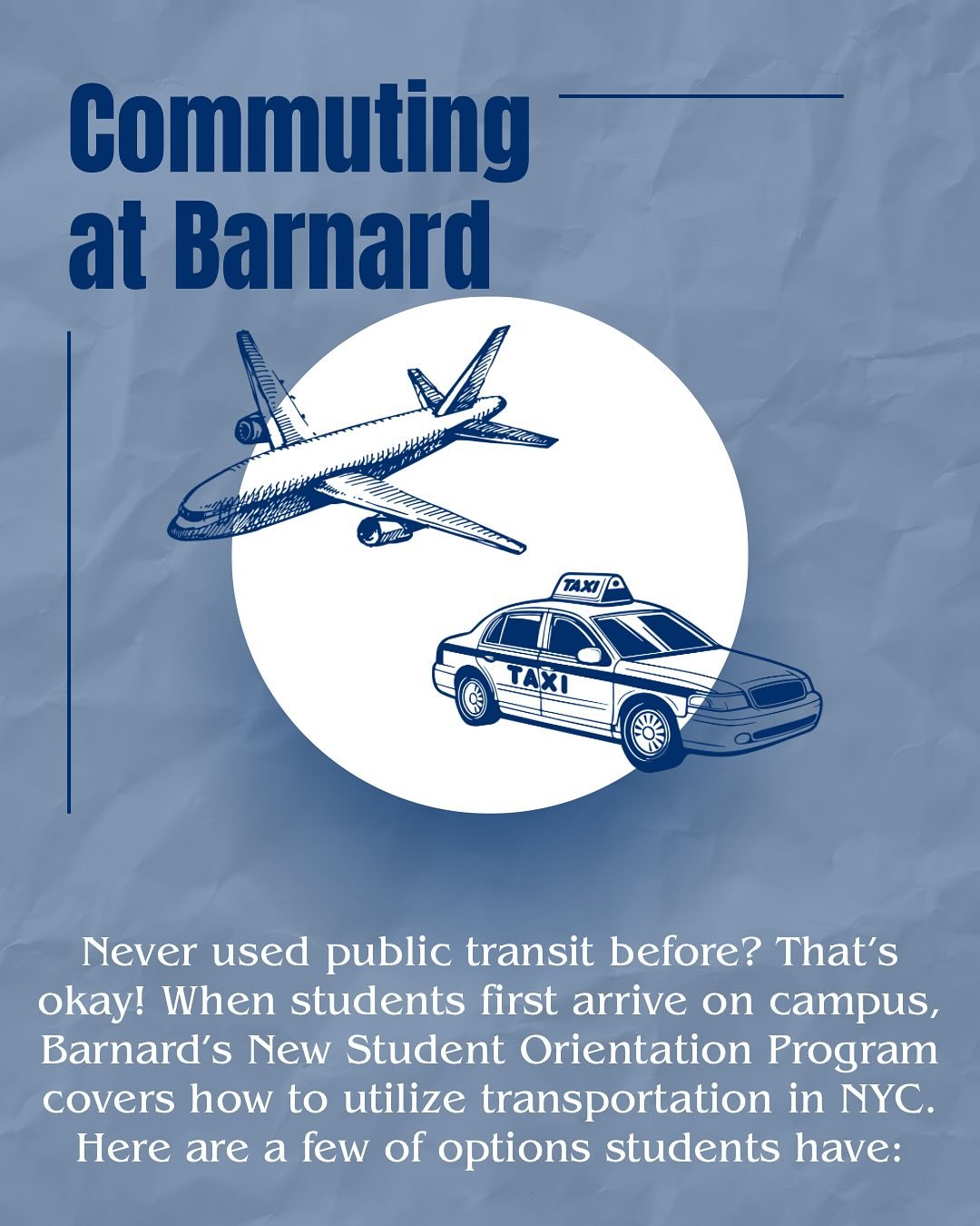 One of the best parts of living in New York City is access to public transportation! Here&rsquo;s a few quick facts about going to college in the most well connected city on earth 💺🛫🏙️