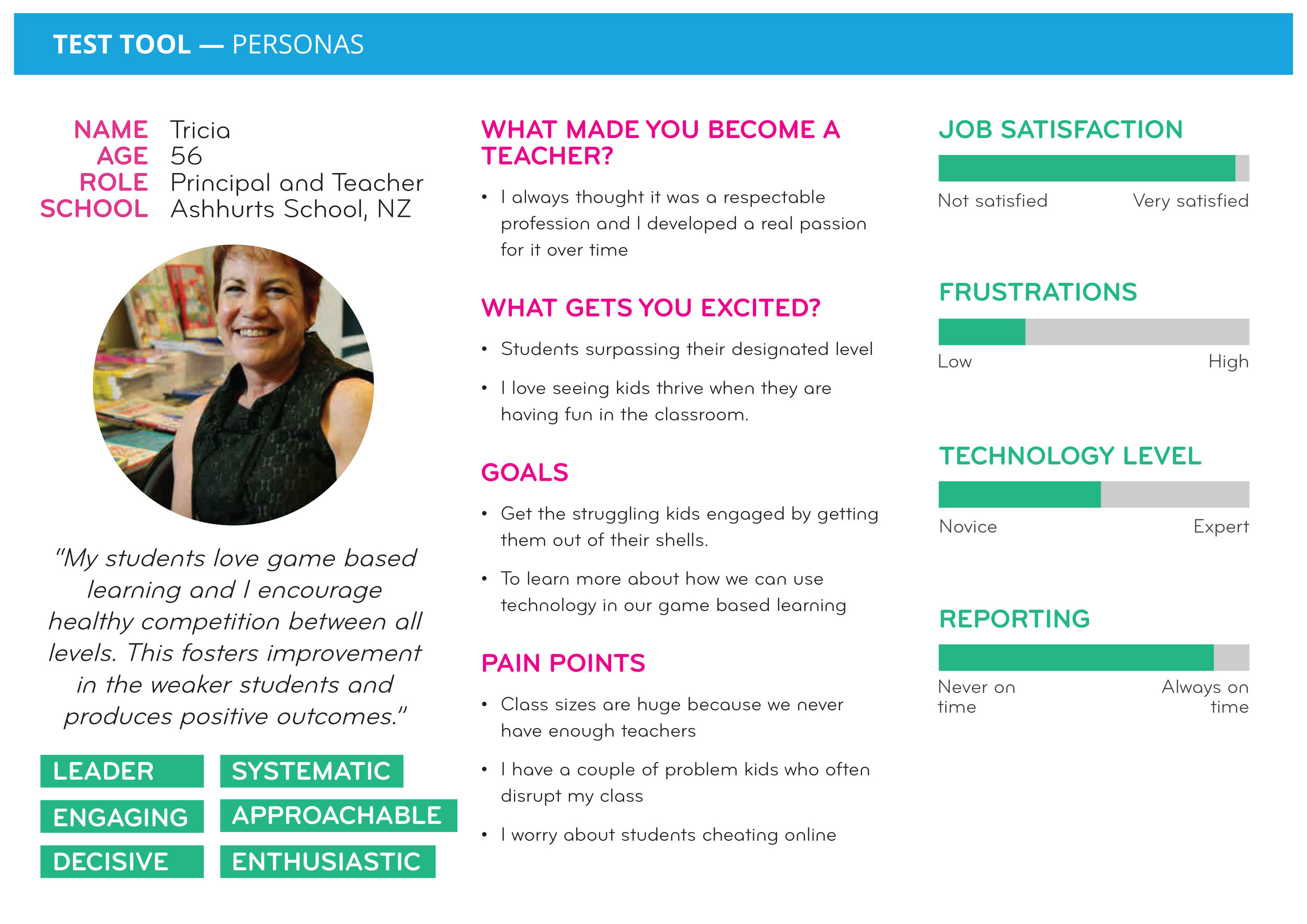 Example of a Principal/Teacher's Persona