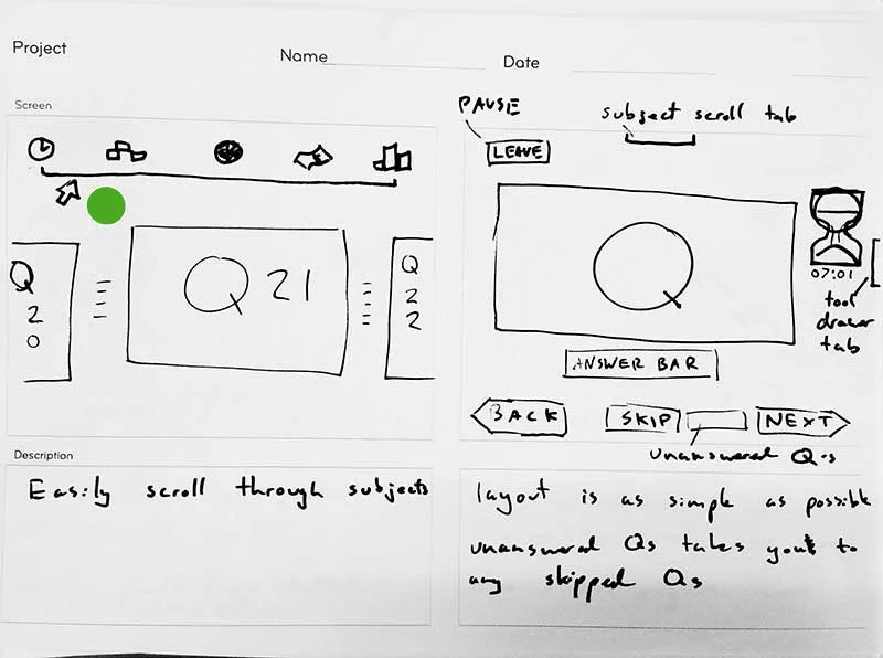 Question Screen: Design 1