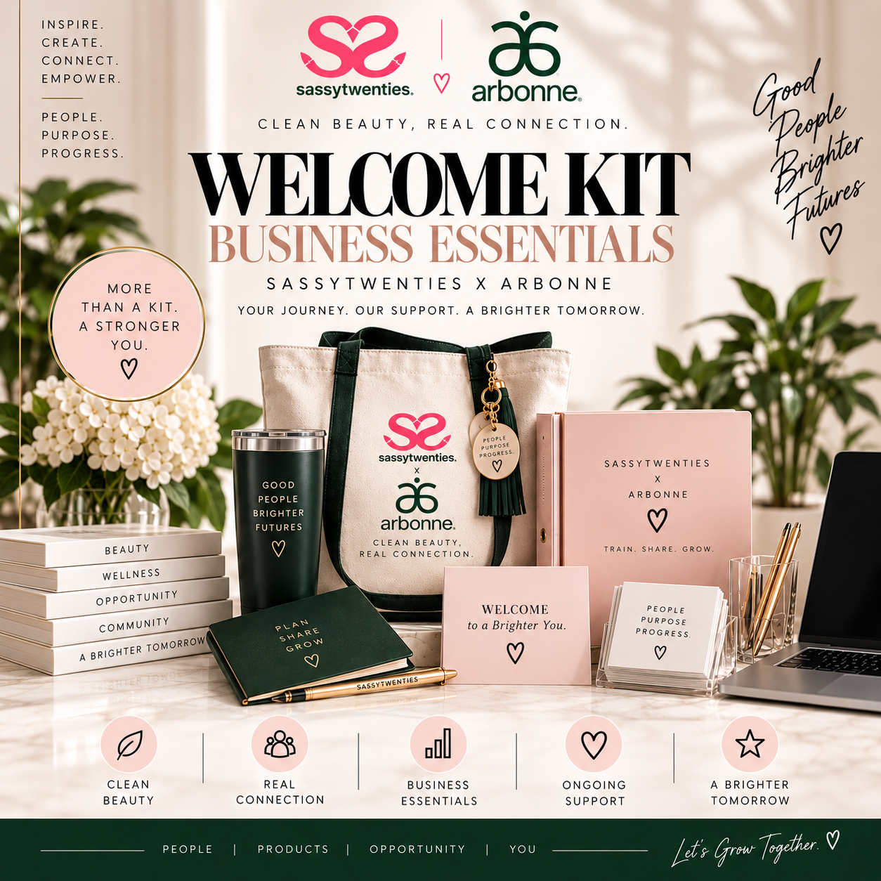 SassyTwenties® × Arbonne Welcome Kit / Business Essentials Startup Bundle