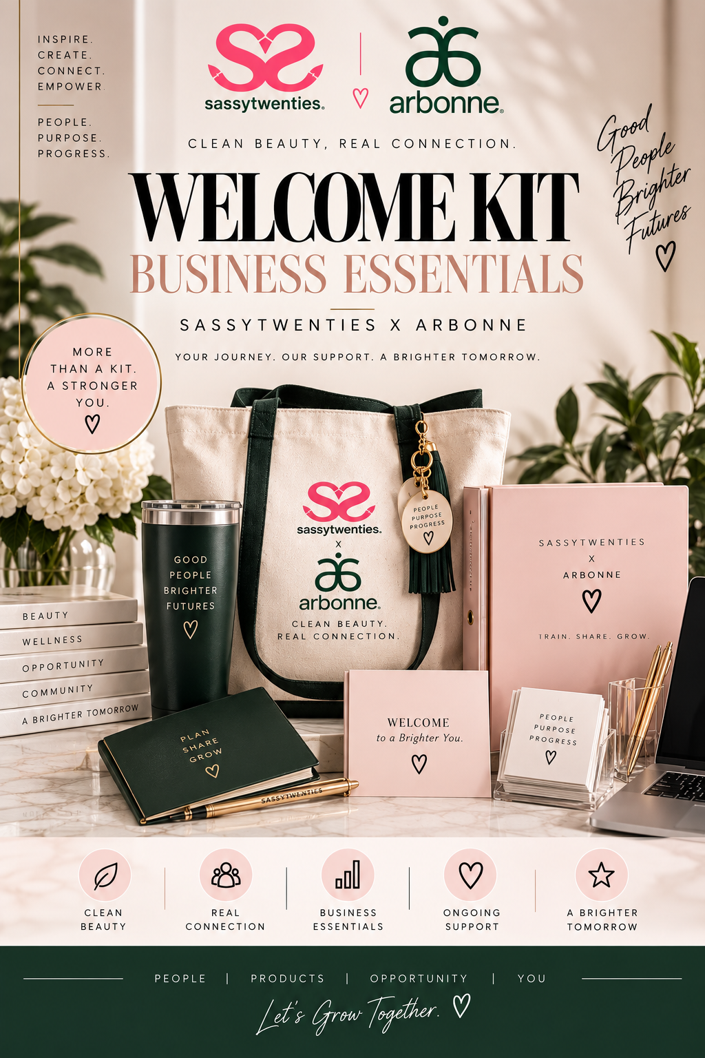 SassyTwenties® × Arbonne Welcome Kit / Business Essentials Startup Bundle