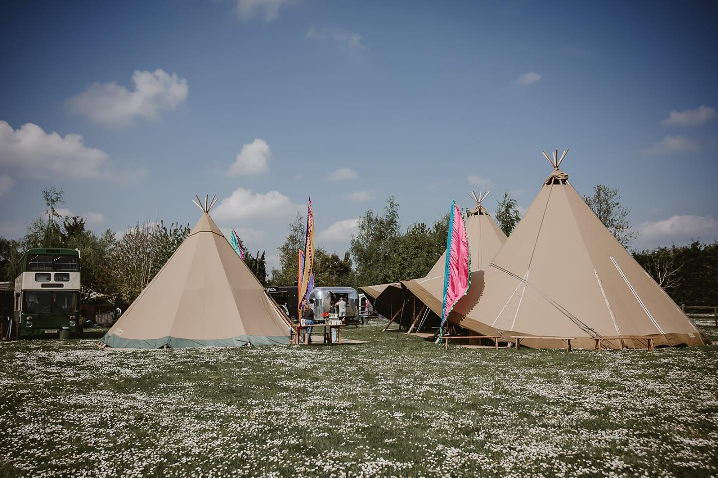 Adore this snap from last weeks showcase at @millfarmevents , it was a fabulous day welcoming guests to chat all things weddings &amp; events ✨

Our retro Airstream spotted shining brightly between the fantastic set up from @tipis4hire 🥂

We love a 