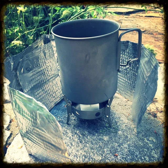 Unpacked and ready to go. My pot is originally from backcountry.com. But I just stole it from my husband's pack.