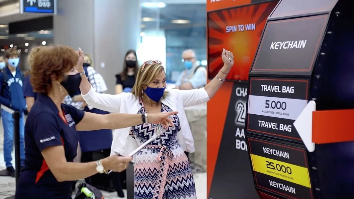 Woman plays spin to win